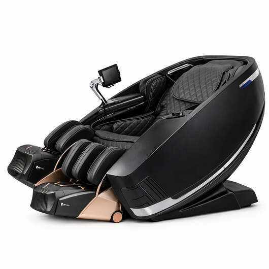 Massagestol 4D med AI-styrning, Dual Zone Stretching, 32 luftkuddar, värme i ben och ryggstöd samt Zero Gravity