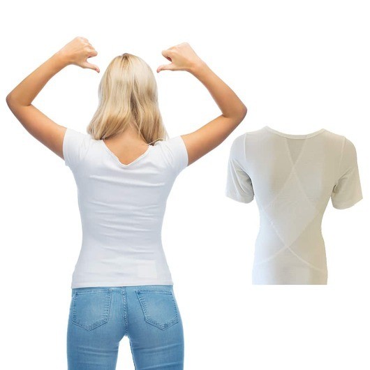 Hållningskorrigerande T-shirt - Dam och Herr - - Man blå XS