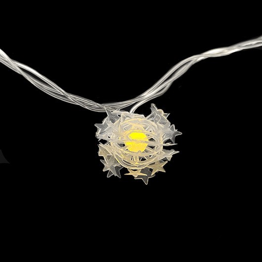 LED-ljuskedja med 20 stjärnkulor - vit (3 meter)