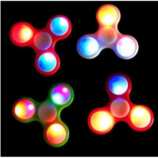 Fidget Spinner med LED Lys - Svart