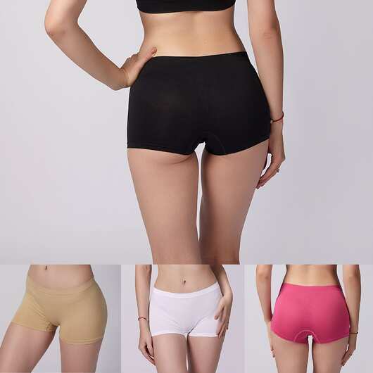 Hotpants Hipster 5-pack (flera olika färger) - L/XL - 2 sorte, 2 hvide, 1 beige