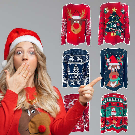 Jultröjor - Många Roliga Designer och Färger - S-014 - Large
