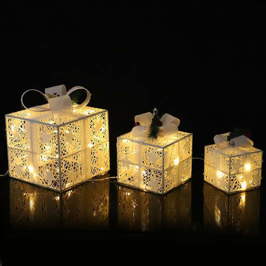 LED-presentask, Transparent - Set om 3 -