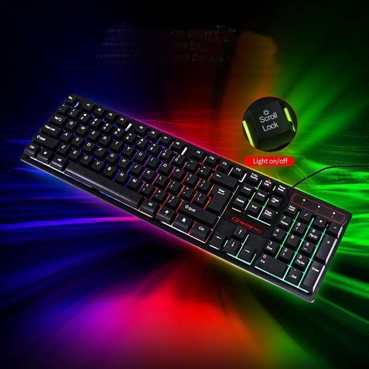 Backlight gamer-tangentbord  -  modell KR-6300 Ergonomisk design