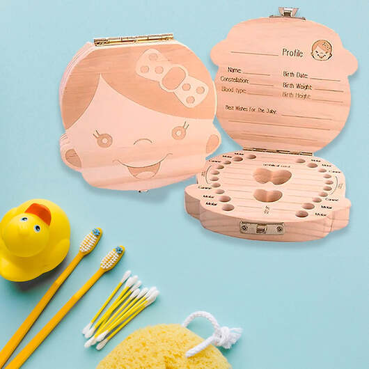 Tandask för förvaring av mjölktänder - pojke