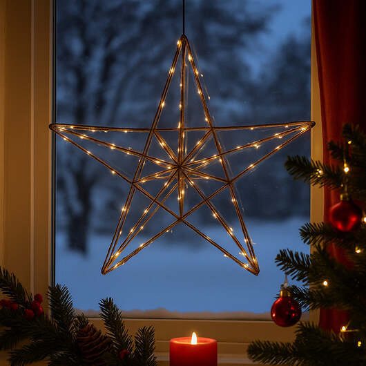 LED Julstjärna  -  Ø38,5 cm  -  med små lysdioder
