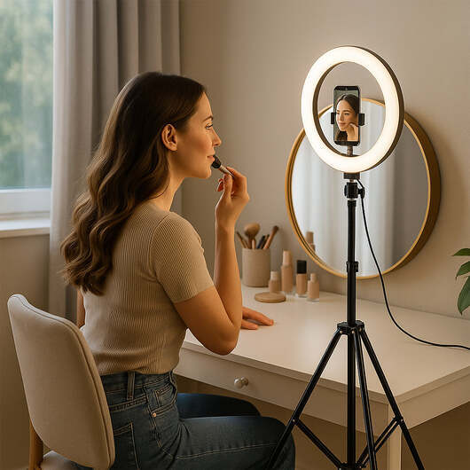 Ring Light med stativ  -  3 färgtemperaturer  -  LJJ-26