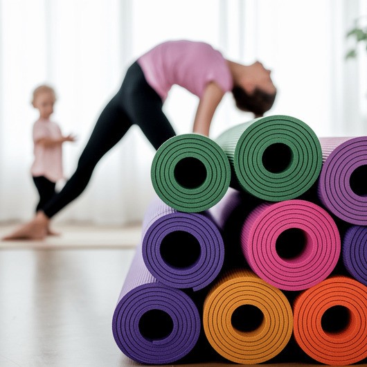 Yogamatta 5 mm - olika färger - - Lila