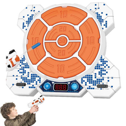 Rymdskjutning - Pistol med ljus, ljud, elektroniskt mål och skumgummipilar