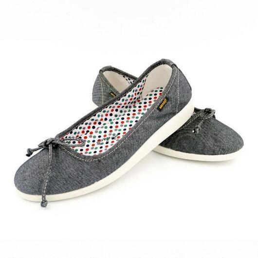 Ballerina Aerosoft modell Denim-Svart - 36