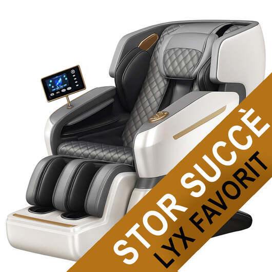 Massagefåtölj 4D Lyx Pro+ med SL-teknologi, Värmeterapi, Röststyrning & Pekskärm - Modell M5 vit