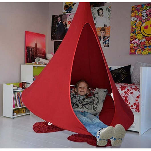 Hängkoja / hängmatta (lila eller grönt) - Grön / 100x110 cm