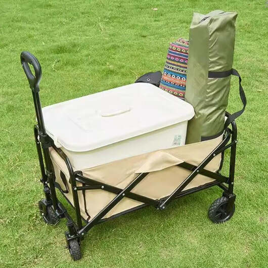 Dragvagn, hopfällbar - för alla terränger - Beige