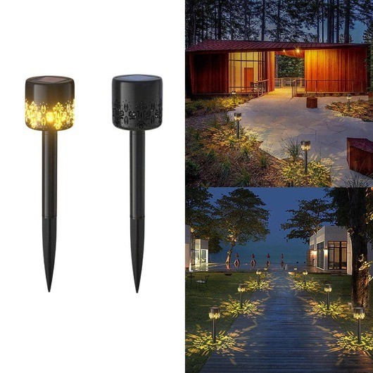 LED Solcellslampor utomhus på spjut - 2 st.