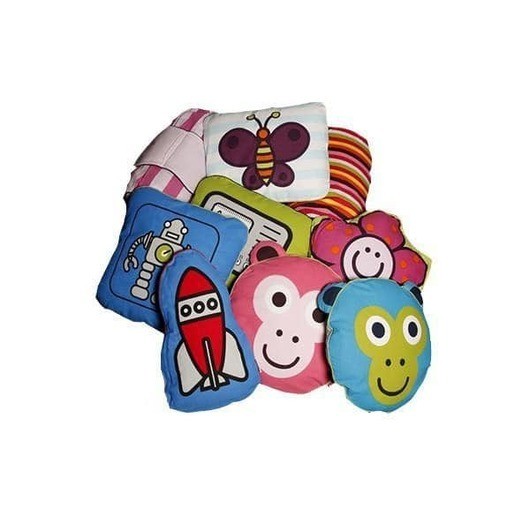 FLEXA barnkuddar i olika färger och motiv