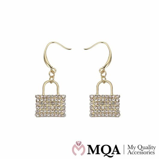 Ãrhängen hänglås med små glittrande stenar