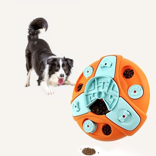 Interaktiv Matskål  -  Långsam Matning och Mentalt Stimulerande Lek - Blå