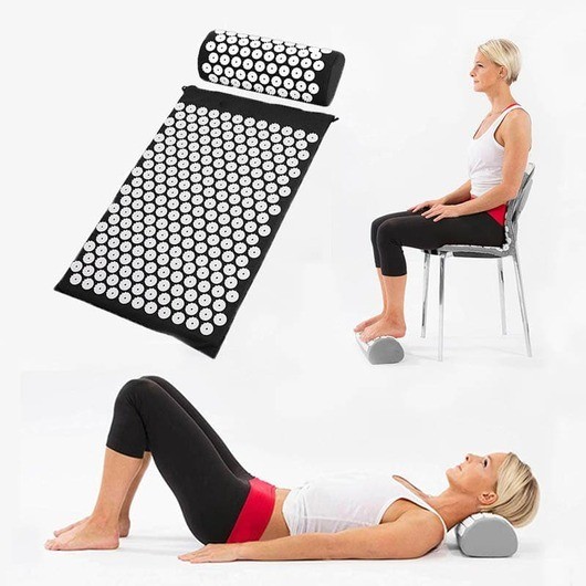 Akupressur set med matta och kudde - Lila