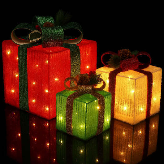 LED-presentask, Kulörta färger - Set om 3 - röd, grön & gul