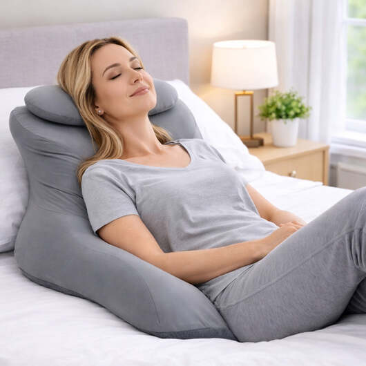 Ergonomisk kilkudde i memory foam med avtagbar nackkudde