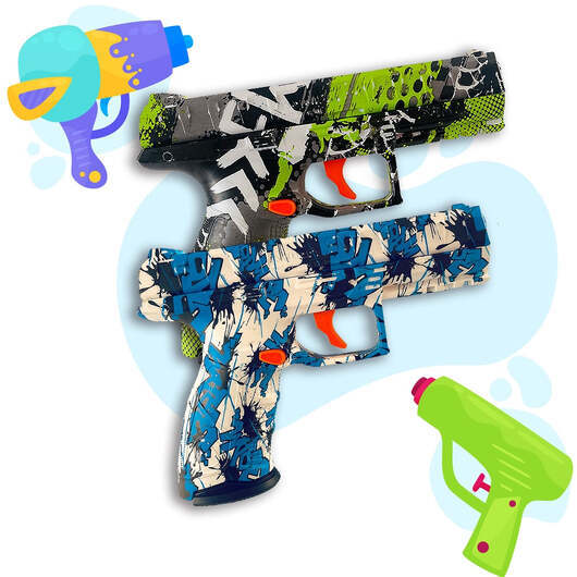 Gel Blaster Beretta Pistol - inkl. gelékulor - räckvidd 18+ meter - - Blå