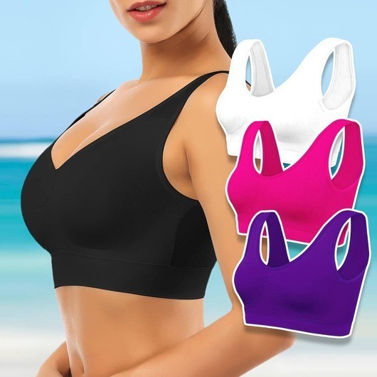 Ahh Bra  -  paket med 5 stycken sömlös bh - XL / 2 svarta och 3 vita