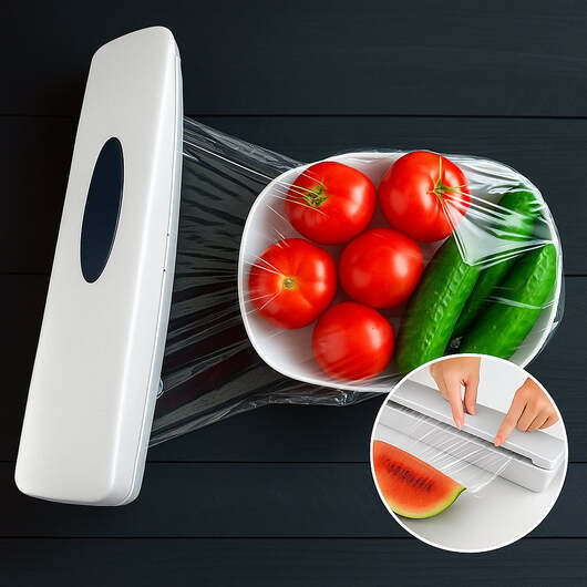 Wraptastic  -  genial dispenser för plastfilm, folie & bakplåtspapper