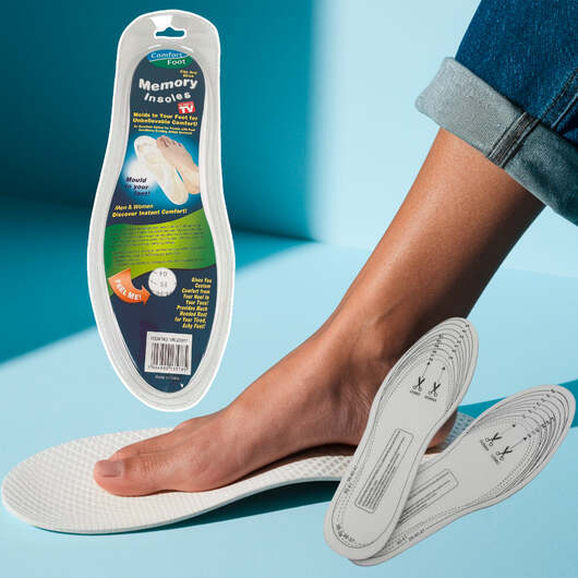 Fotsula / skoinsats i minnesskum - 1 par vit (en storlek) - 4 paket