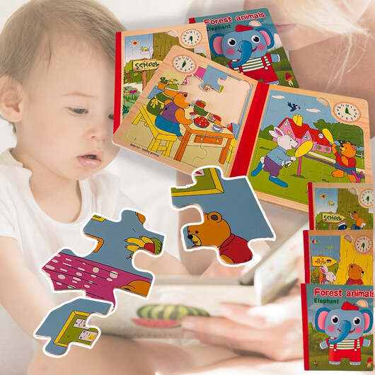 Min lilla pusselbok - pussel för de minsta barnen med roliga motiv - Elefant