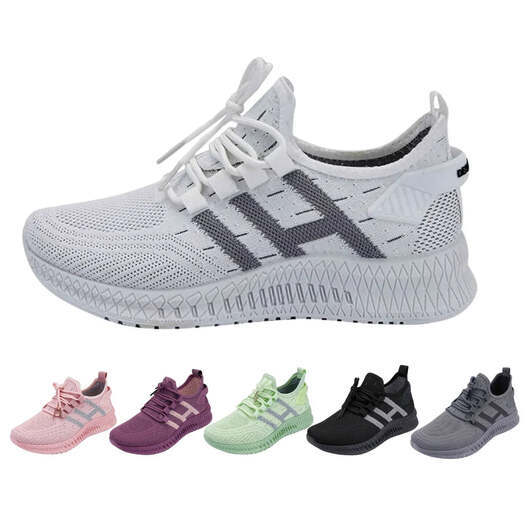 Löparskor/Sneakers för kvinnor, andningsbara och med optimal stötdämpning - Vit / 37
