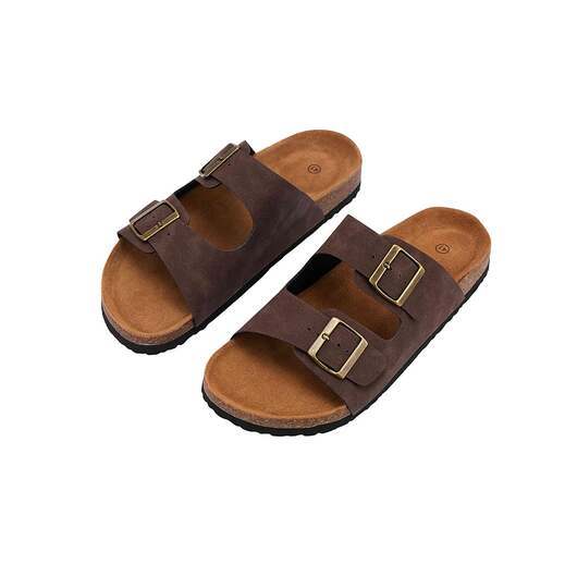 Klassiska sandaler för herrar - bruna -