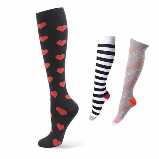 Stödstrumpor / kompressionsstrumpor - set med 3 par - - L/XL