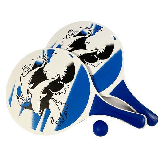 Strandtennis set 38 x 23,5 x 0,8 cm inkl. boll och förvaringsnät