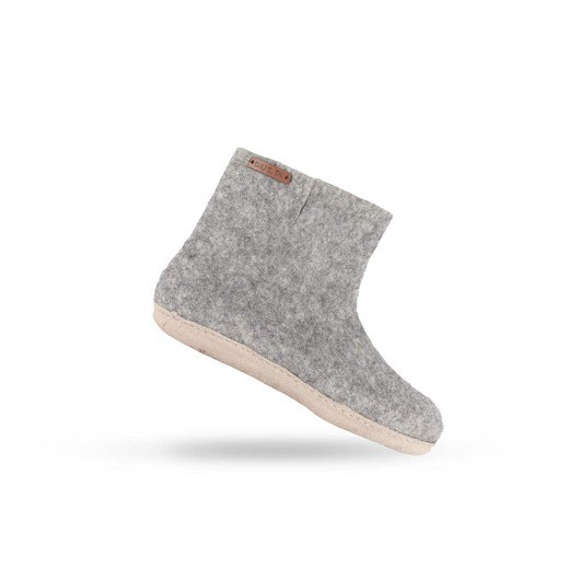 Ullstövlar (100% ren ull) med mockasula - Denim / 39