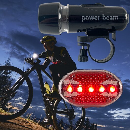Cykellykta set - kraftfull LED - Power Beam
