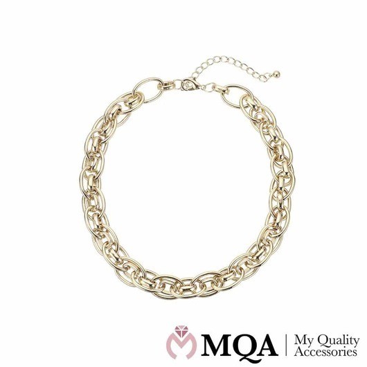 Halsband guldfärgat, mycket brett, justerbart