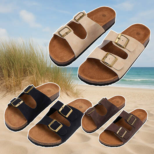 Klassiska remsandaler  -  svarta, bruna eller beige - Beige / 45