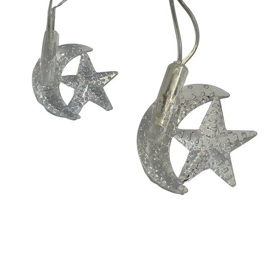 LED-ljuskedja med måne och stjärna (3,5 meter)