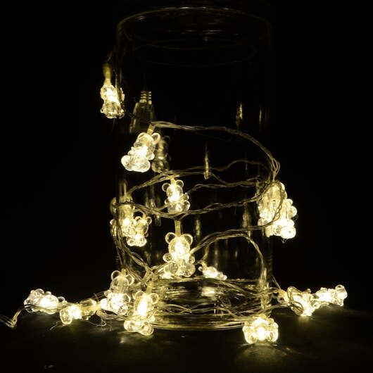 LED-ljuskedja med nallar (3 meter)