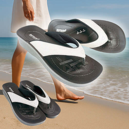 Sandaler Aerosoft - Modell 3801 i vitt & silver - 37 / Silver