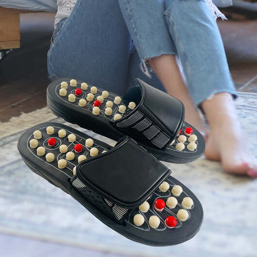 Massagetofflor (zonterapi) med kardborre - 38/39