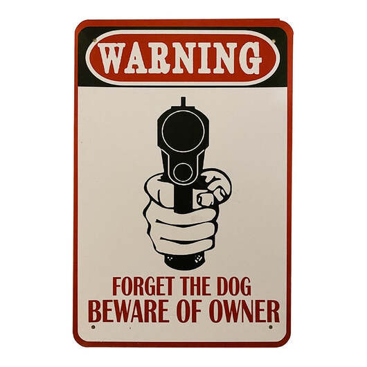 Metallskylt - Warning