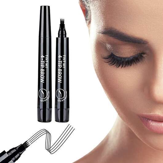 Ãgonbrynspenna - 4-punkts - för att markera ögonbryn - - Svart