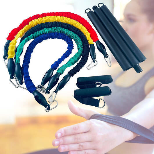 Träningsstång med träningsband / Motståndsband