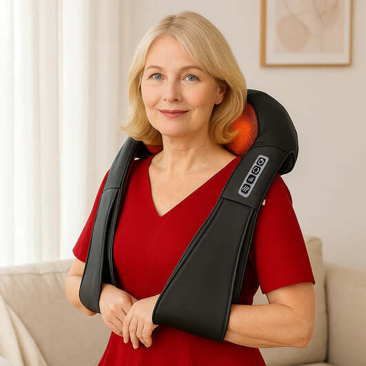 Massage- & värmekudde för nacke/axel & rygg (Shiatsu V2)