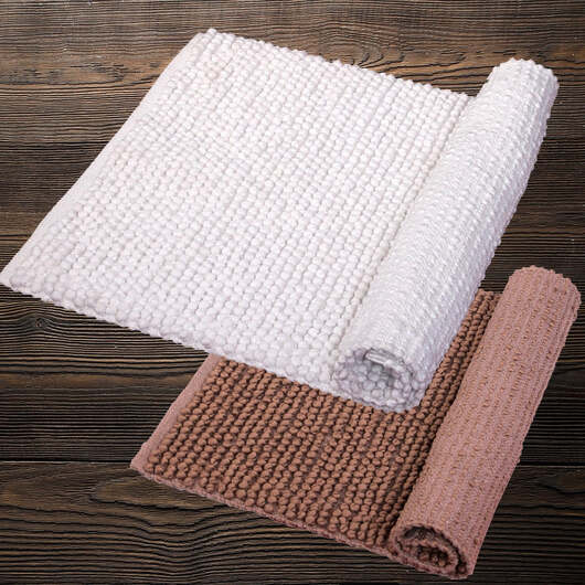 Matta Bomullsmix - 65x130 cm - 3 olika färger - Mocca