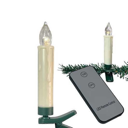 Trådlösa LED-julgransljus (10, 20 eller 30 st) med fjärrkontroll