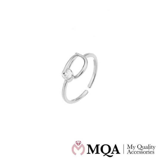 Ring elegant och minimalistisk design med liten gnistrande sten