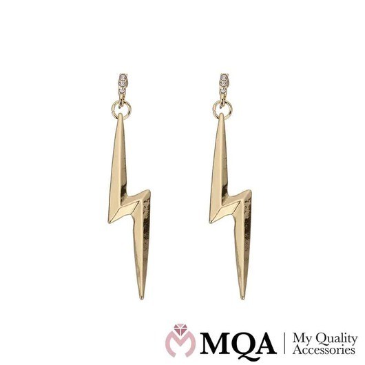 Ãrhängen blixtdesign och med 3 små klara stenar