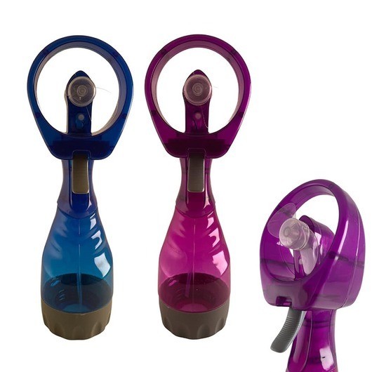 Handfläkt med vattenberörare (kallvattenfördelare i värmen) - Blå